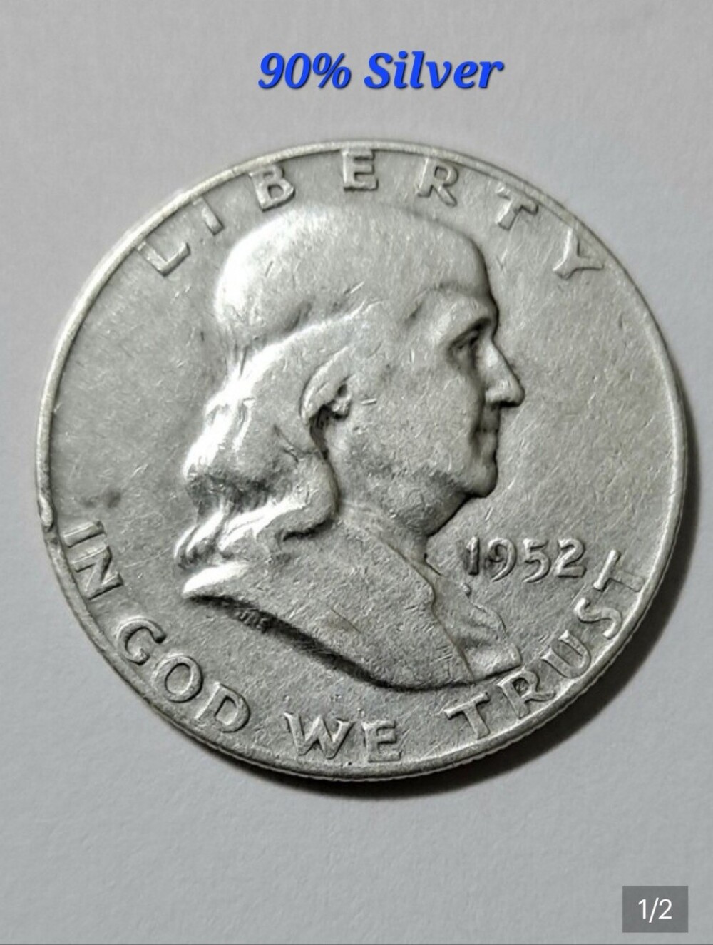 1952 D FRANKLIN HALF DOLLAR (90% SILVER)